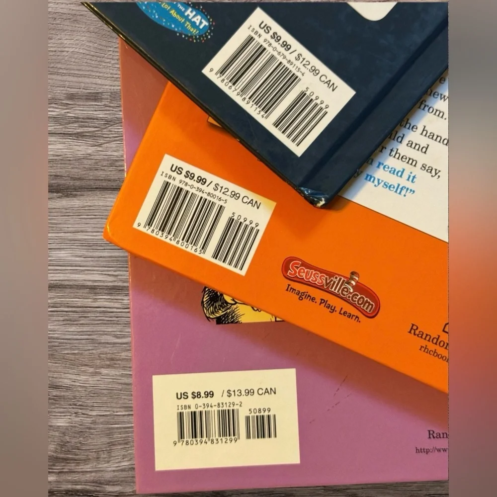 3 Dr. Seuss Books hardback